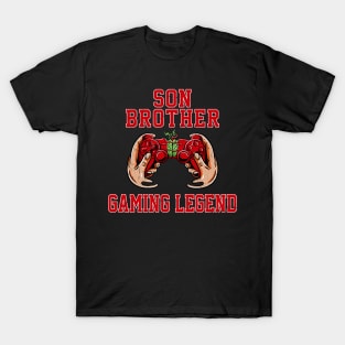 Son Brother Gaming Legend Gamer Vintage Gifts For Teen Boys Gaming T-Shirt